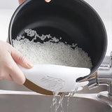 1PC Rice Sieve Spoon Kitchen Drain Colander With Handles Rice Bowl Strainer