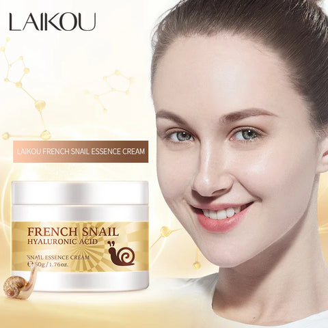 LAIKOU Snail Face Cream 50ML Hyaluronic Acid Moisturizer Anti Wrinkle Aging Cream