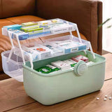 Large Capacity Family Medicine Organizer Box Portable