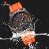 NAVIFORCE Luxury  Quartz Watch Men Silicone Strap