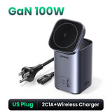 UGREEN GaN 100W Desktop Charger MFi Magnetic Wireless Charger