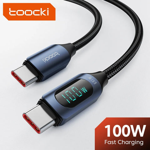 Toocki Type C to Type C Cable 100W PD Fast Charging Charger