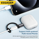 Essager Lighting To USB C Adapter 3A Fast Charging OTG Converter