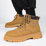 High Top Boots Men Leather Shoes