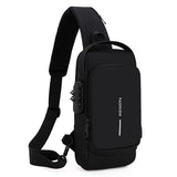 Men Multifunction Anti Theft USB Shoulder Bag