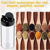 LMETJMA Clear Plastic Spice Jar with Shaker Lids Kitchen Seasoning Containers