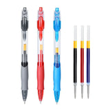 13/30pcs Retractable Gel Pens Set Black/Red/Blue Ink Ballpoint for Writing Refills Office Accessories