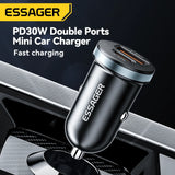 Essager 30W USB C Car Charger Type C Quick Charger PD QC 3.0 SCP 5A Fast Charging