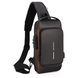 Men Multifunction Anti Theft USB Shoulder Bag