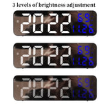 9 Inch Large Digital Wall Clock Temperature and Humidity Display Night Mode