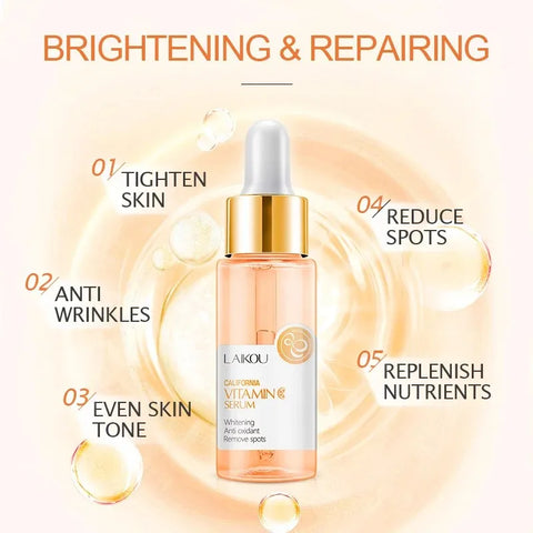 LAIKOU Vitamin C Face Serum Whitening Essence Rejuvenation Anti-Wrinkle