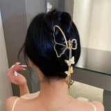 Large Hollow Out Butterfly Metal Hair Claw