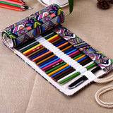 48 Holes Roll Colored Art Pencil Case