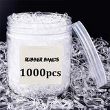 200-1000pcs Transparent Hair Elastic Rope Rubber Band