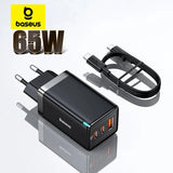 Baseus 65W GaN Charger Quick Charge 4.0 3.0 Type C PD USB Charger Portable