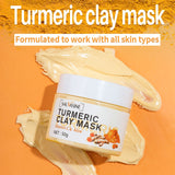 Turmeric Mud Mask Facial Purification Deep Cleansing Brightening Oil