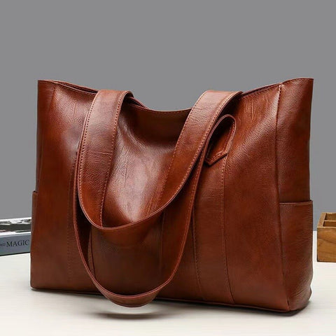 Big Soft Leather Bag Female