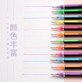 ZUIXUA 12Pcs Metallic Glitter Highlighter Pastel Pens