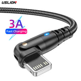 USLION 3A USB Cable For iPhone Fast Charging