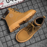 High Top Boots Men Leather Shoes