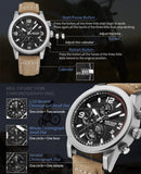 MEGIR Chronograph  Luxury Casual Sports Watches