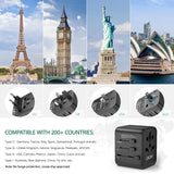 LENCENT International Travel Adapter with 2 USB Ports All-in-One Travel  EU/UK/USA/AUS Plug