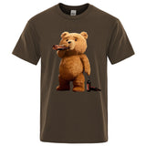 Lovely Ted Bear Drink Beer Poster Funny Printed T-Shirt