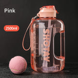 2 Liter Water Bottle with Straw Large Portable Travel Bottles