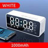 G50 Wireless Bluetooth Speaker with FM Mini Card Mirror Alarm Clock