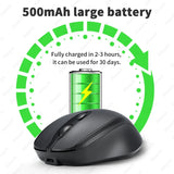 Aieach Rechargeable Wireless Bluetooth Mouse Silent