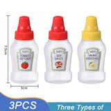 Mini Tomato Ketchup Bottle Portable Sauce Salad Squeeze Bottle