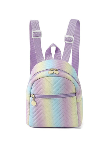 Mini Ombre Chevron Quilted Classic Backpack