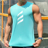 Summer men's pullover round neck top sleeveless vest speed dry