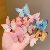 6Pcs/Set Colorful Butterfly Hair Pins Girl Hair Clips