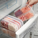 1pc Transparent Four Grid Refrigerator Large Capacity Storage Box