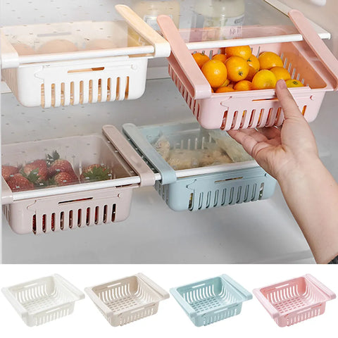 Kitchen Fruit Food Storage Box Plastic Fridge Organizer