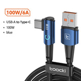 Toocki USB Type C to Type C Cable 90 Degree Angle