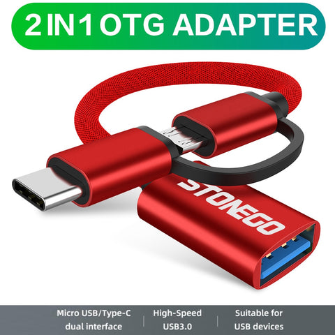 STONEGO 2 in 1 OTG Adapter Cable