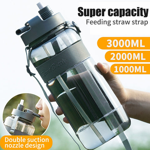 3 Liter Portable Sport Water Bottle With Straw