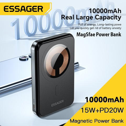 Essager 20W Magnetic Wireless Charging 10000mAh Mini Power Bank With Phone Holder