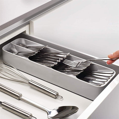 Kitchen tableware drawer spoon storage box organizer