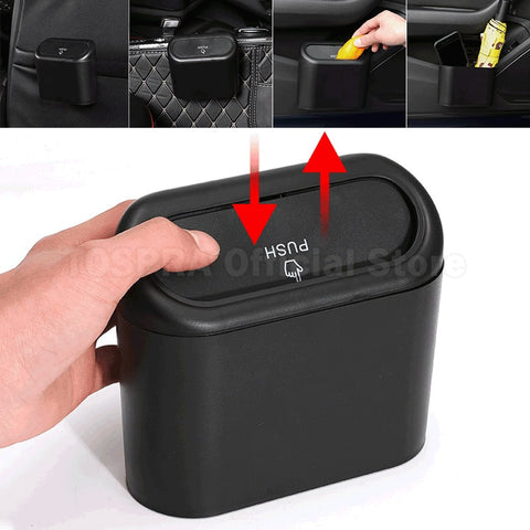 Car Trash Can with Lid Hanging Vehicle