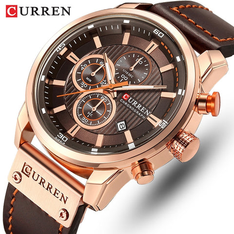 CURREN Brand Watch Men Leather