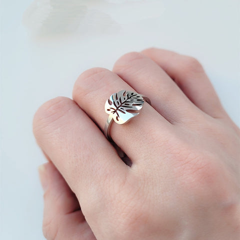 Palm Leaf Rings For Women