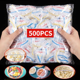 100/200/300/500pcs Colorful Saran Wrap Disposable Food Cover