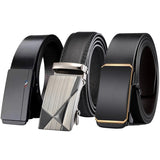 Men Belts Automatic Buckle Belt PU Leather