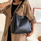 LEFTSIDE Fashion Leather Tote Bag