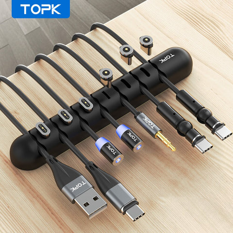 TOPK L35 Cable Organizer Magnetic Plug Box Silicone