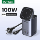 UGREEN GaN 100W Desktop Charger MFi Magnetic Wireless Charger