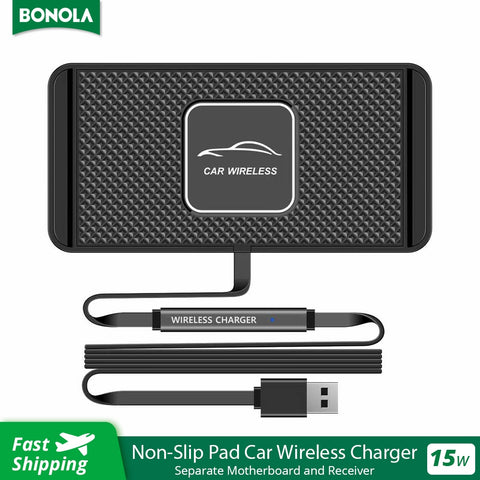 Bonola Silicone Non-slip Pad Car Fast Wireless Charger